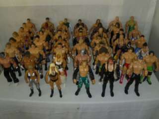 Huge lot Wrestling Figures over 50 jakks RA Classic & Deluxe WWE WWF 