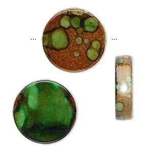  Watercolor Splash Acrylic Resin Beads 18mm (3/4) Coins 