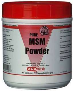 AniMed MSM Pure Powder Joint Supplement For Horses 16oz  