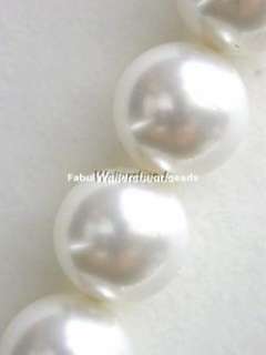 10 Swarovski Crystal Faux Pearls #5810 8MM White  