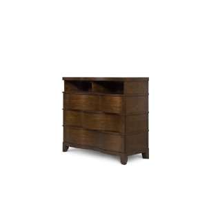   Sable Finish with Gun Metal Hardware Wood Media Chest: Home & Kitchen