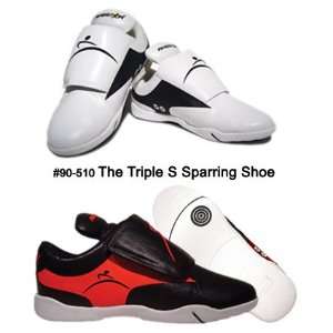   Ringstar Wht/Black Triple S Sparring Shoe   Size 10: Sports & Outdoors