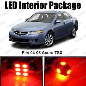 Acura TSX RED Interior LED Package (6 Pieces)