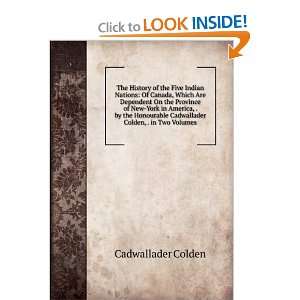   depending on the province of New York Cadwallader Colden Books