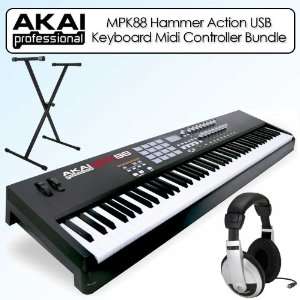   Keyboard Midi Controller Bundle With Stereo Headphones & Keyboard