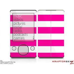 Zune 80/120GB Skin Kit   Kearas Psycho Stripes Hot Pink and White plus 