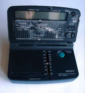   ICF C2500 Portable FM/AM World Time Clock Radio (SUPER RARE)  