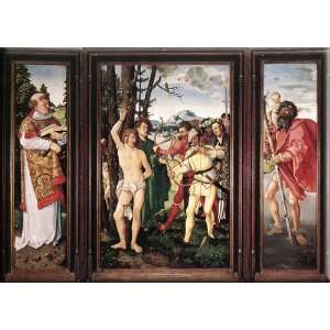  St Sebastian Altarpiece 16x11 Streched Canvas Art by 