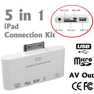 iPad AV out Camera Connection Kit USB SD Card Reader  