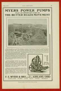 1934 Ashland Ohio ~ F. E. Myers Power Pump Ad  Road Use  