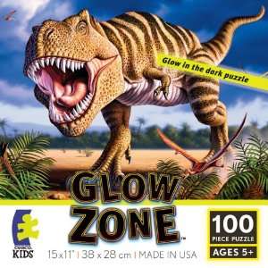  Glow Zone Puzzle T Rex Toys & Games