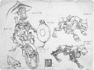This is the original sketch James made when creating Night Patrol.A 