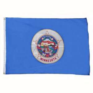  Minnesota Flag 3X5 Foot Nylon Patio, Lawn & Garden