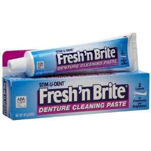  Stim U Dent Fresh N Brite Dual Layer Denture Toothpaste 3 