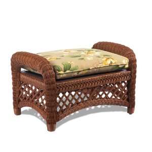  Lanai Brown Wicker Ottoman: Home & Kitchen