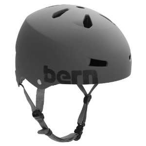  Bern Macon Summer EPS Helmet   Matte Grey Distress Logo L 