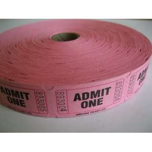  2000 Pink Admit One Single Roll Consecutively Numbered 