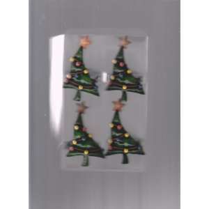  Christmas Tree Metal Napkin Rings ; Set of 4: Everything 