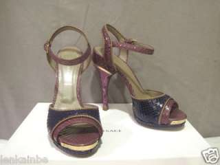 Gianni Versace Python Platform Sandals Shoes 38 8  