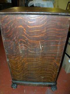  Edison 6 Drawer Paw Foot Quartersawn Oak Phonograph Cylinder Cabinet