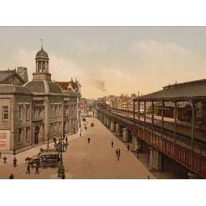  Vintage Travel Poster   The Bourse and Bourse Station Rotterdam 