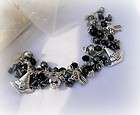 Black Cats and Witches Hats bracelet wiccan jewelry  
