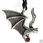 42f silver pewter vampire gothic bat halloween pendant expedited 