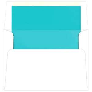  A7 Lined Envelopes   White Aqua Lined (50 Pack) Arts 