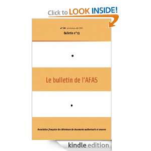 19  2000   Bulletin n°19   AFAS (French Edition): Association 