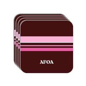 Personal Name Gift   AFOA Set of 4 Mini Mousepad Coasters (pink 