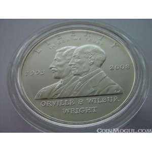 First Flight Centennial Silver BU Coin Dollar $1 2003 Orville and 
