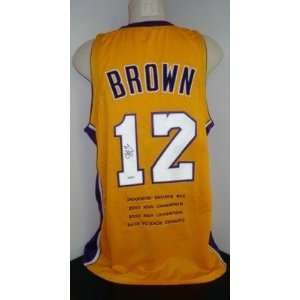 Shannon Brown Autographed Jersey   LA Stats UDA   Autographed NBA 