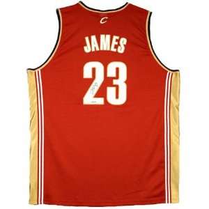  LeBron James Autographed Cleveland Cavaliers Away/Red 