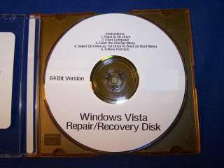 Windows Vista 64 Bit Repair/Recovery Disk  