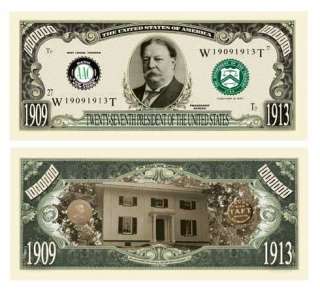 William Taft Million Dollar Bill (5/$2.50)  