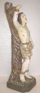 SAINT SEBASTIAN POLYCHROMED CARVED WOOD 20 5041  