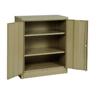   Deep by 42 Inch High Steel Two Shelf Commercial Storage Cabinet, Tan