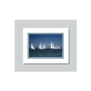 White Sail Boats Custom Designed Stationery Note Cards 8 Notecards Per 