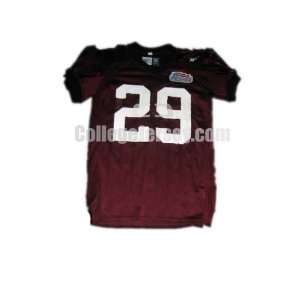  Maroon No. Game Used Colgate Reebok Football Jersey (SIZE 