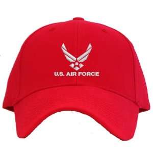  U.S. Air Force Embroidered Baseball Cap   Red: Everything 