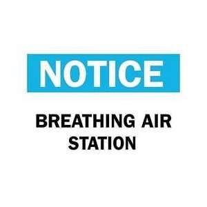 Sign,7x10,breathing Air Station   BRADY  Industrial 