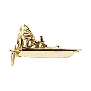  Rembrandt Charms Airboat Charm, 14K Yellow Gold: Jewelry