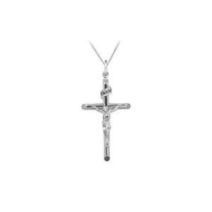  Solid Sterling Silver Crucifix Pendant: Jewelry