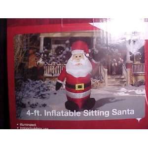  Airblown Inflatable Sitting Santa 4 Ft Tall: Everything 