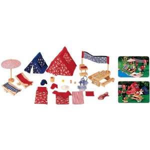  Picnic and Camping Dollhouse Accessory Set by Voila Toys & Games