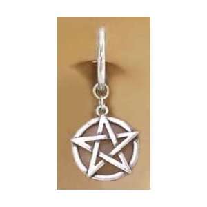  Navel Non Clip on Piercing Wicca Wiccan Pentacle Dangle Ring: Jewelry
