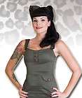 more options army green military tank top pin up living