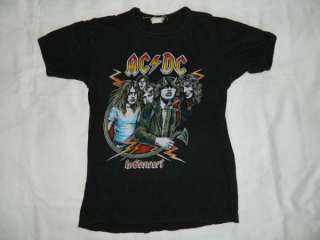 1979 AC/DC HIGHWAY TO HELL VTG TOUR T SHIRT 70s CONCERT  