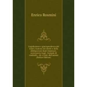   , . riv. e corr. dallautore (Italian Edition): Enrico Rosmini: Books