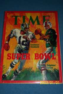 1972 Time Magazine DALLAS Cowboys STAUBACH Miami GRIESE Super Bowl VI 